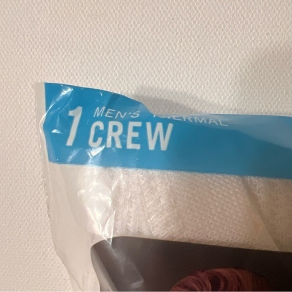 NWT Fruit Of The Loom Mens Thermal Shirt Dual Defense Size Medium White Crew (Z) - Picture 5 of 5